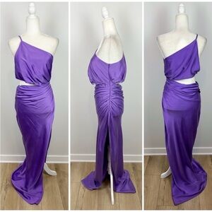 Chic Purple One-Shoulder Dress